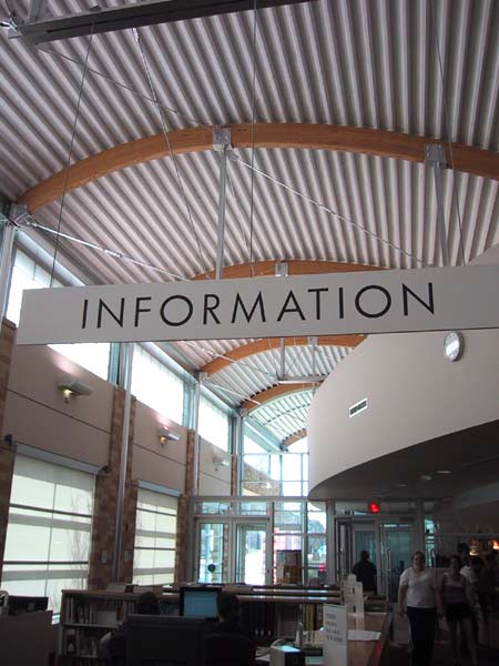 [I was walking past the reference desk where a kid of about 15 was looking for a book. He was clearly nervous, and asked the librarians where he could find a book about World War Two.<P>The one librarian looked at him and said 'Pacific or European Theater?' which, of course, made no sense to this kid.<P>He apologized profusely for being confusing and the smarmy librarian then explained what she had meant, and then continued to help the kid with an air of righteous superiority.
]